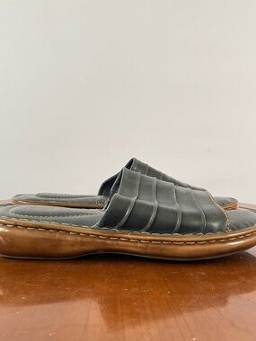 Børn Leather Pleated Slide Sandals | US 8